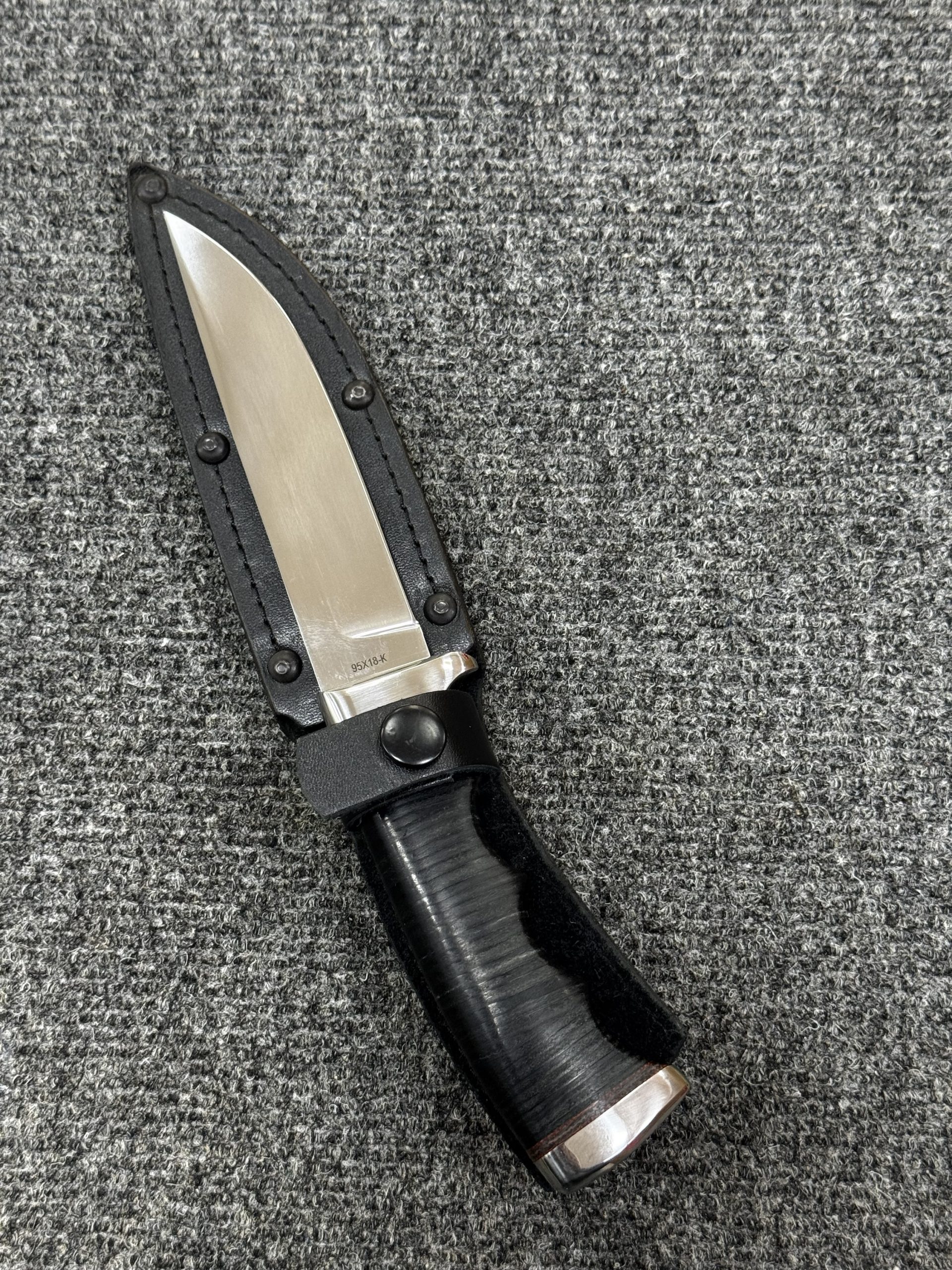 Нож "Кобра-2" 95х18К, Кожа — изображение 2